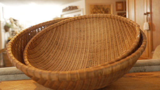 Handwoven Wicker Display Baskets (Set of 2)