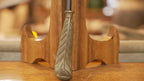 Vintage Brass Feather Fireplace Damper Hook